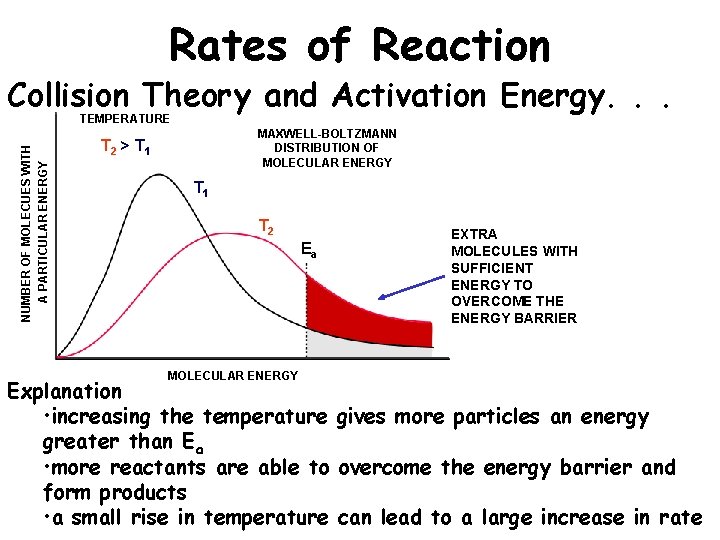Rates of Reaction Collision Theory and Activation Energy. . . NUMBER OF MOLECUES WITH