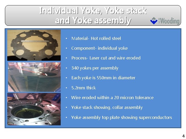 Individual Yoke, Yoke stack and Yoke assembly • Material- Hot rolled steel • Component-