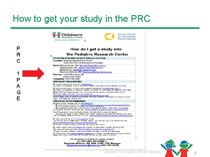 How to get your study in the PRC P R C 1 P A