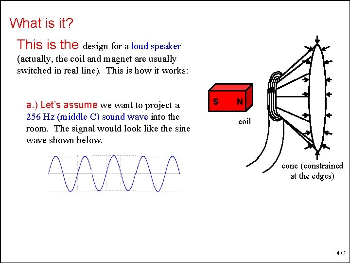 What is it? This is the design for a loud speaker (actually, the coil What is it? This is the design for a loud speaker (actually, the coil