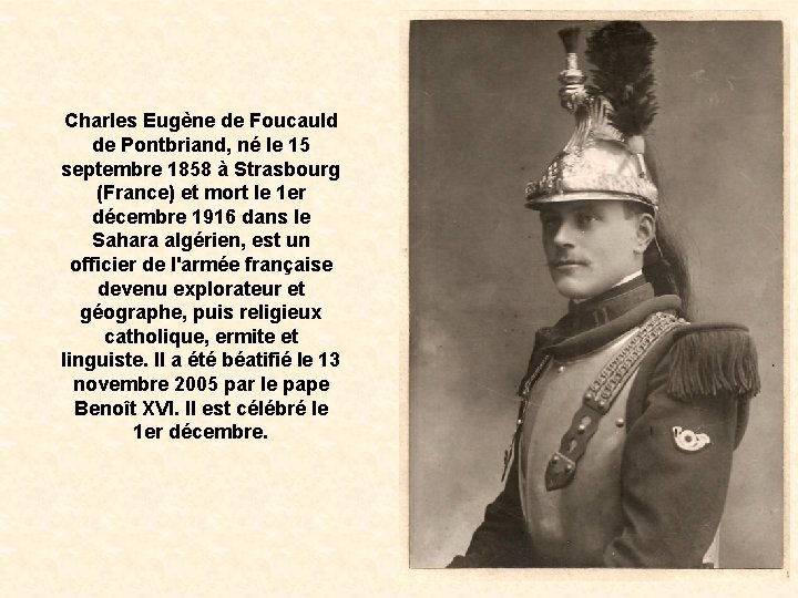 Charles-Eugène de Foucauld: vicomte, officier, ermite et bientôt saint . Image-2