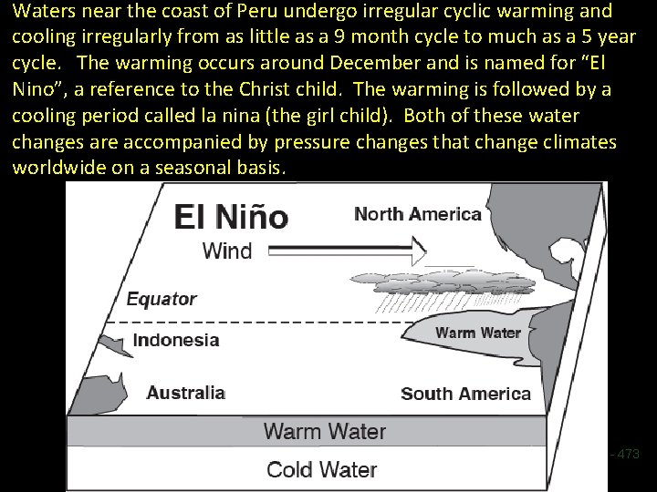 Waters near the coast of Peru undergo irregular cyclic warming and cooling irregularly from