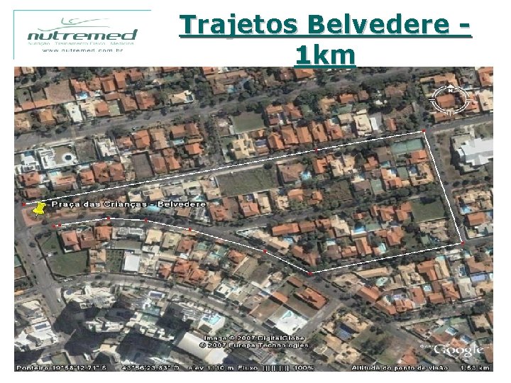 Trajetos Belvedere 1 km 