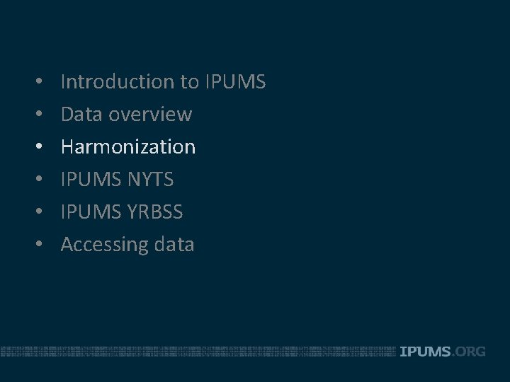 Introduction to IPUMS NYTS and IPUMS YRBSS Introduction