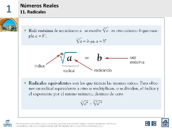 1 Números Reales 11. Radicales 