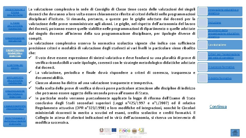 PRESENTAZIONE E STORIA DELL’ISTITUTO IL PIANO DELL’OFFERTA FORMATIVA ORGANIZZAZIONE SCOLASTICA PROGETTAZIONE EDUCATIVO – DIDATTICA