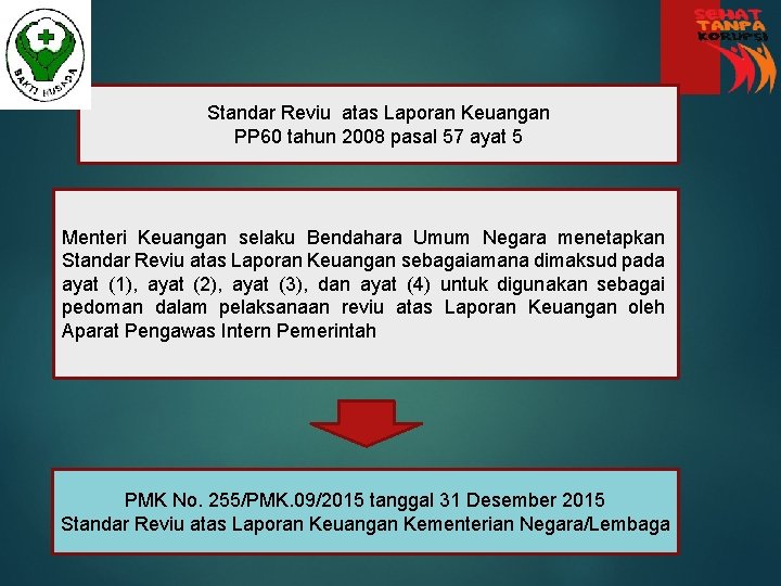 Standar Reviu atas Laporan Keuangan PP 60 tahun 2008 pasal 57 ayat 5 Menteri