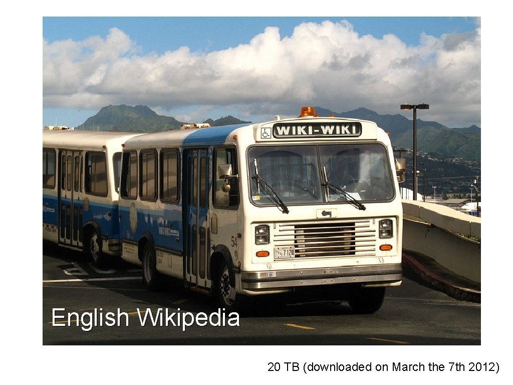 English Wikipedia 20 TB (downloaded on March the 7 th 2012) 