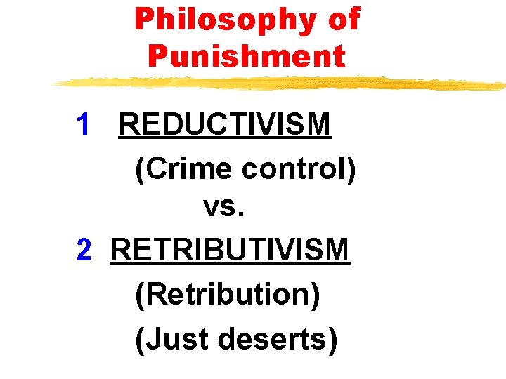 Philosophy of Punishment Michael Cavadino Philosophy of Punishment