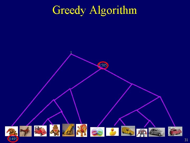 Greedy Algorithm 1 0. 505 0. 495 31 