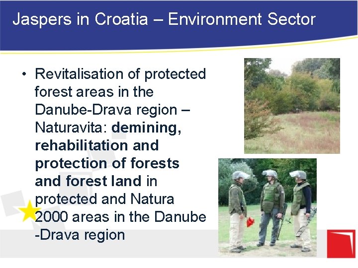 Jaspers in Croatia – Environment Sector • Revitalisation of protected forest areas in the