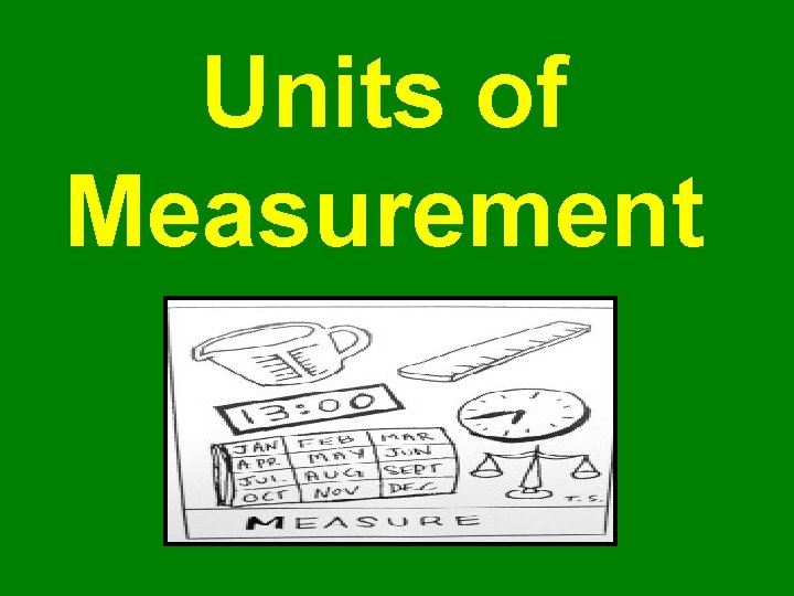 Units of Measurement 