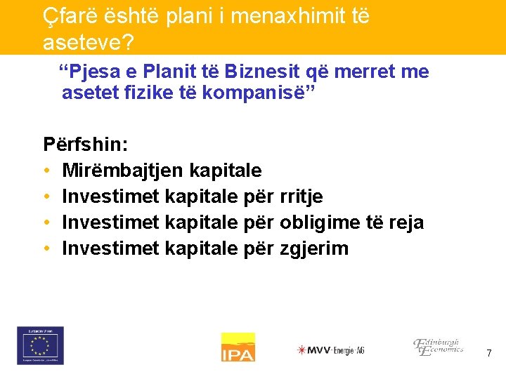 Çfarë është plani i menaxhimit të aseteve? “Pjesa e Planit të Biznesit që merret