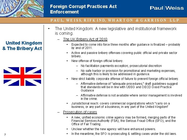 Foreign Corrupt Practices Act Enforcement P A U L, W E I S S,