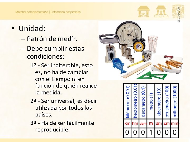 05/06/2021 • Unidad: – Patrón de medir. – Debe cumplir estas condiciones: 1º. - 05/06/2021 • Unidad: – Patrón de medir. – Debe cumplir estas condiciones: 1º. -