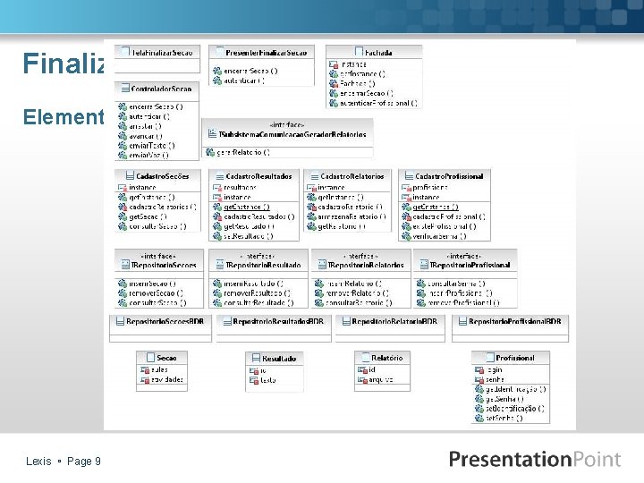 Finalizar Seção Elementos de Projeto Lexis Page 9 