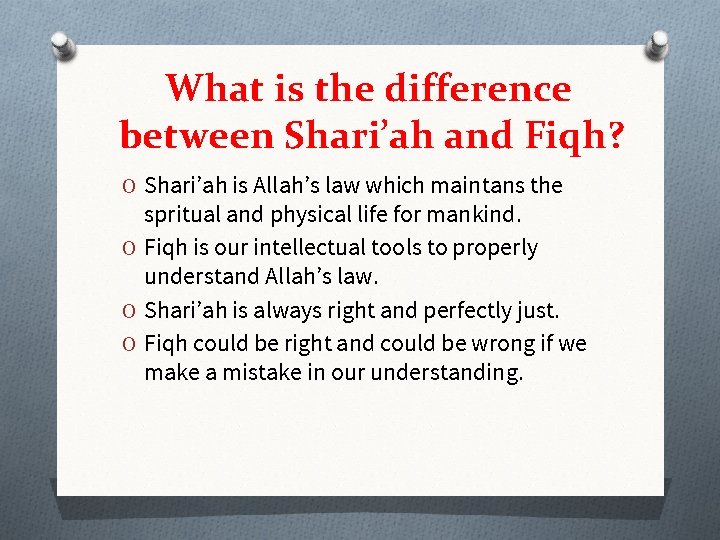 Understanding Fiqh Revision 1 Hanaa Salah What Is