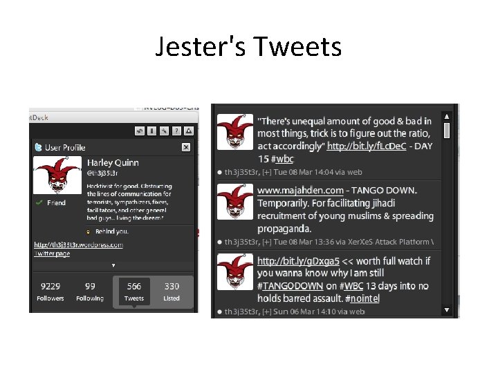 Jester's Tweets 