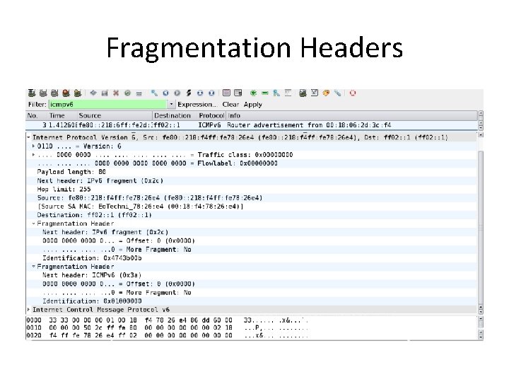 Fragmentation Headers 