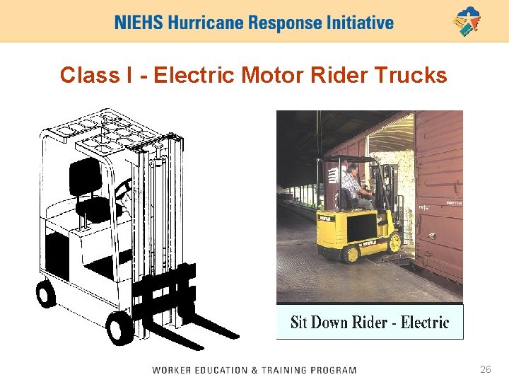 Class I - Electric Motor Rider Trucks 26 