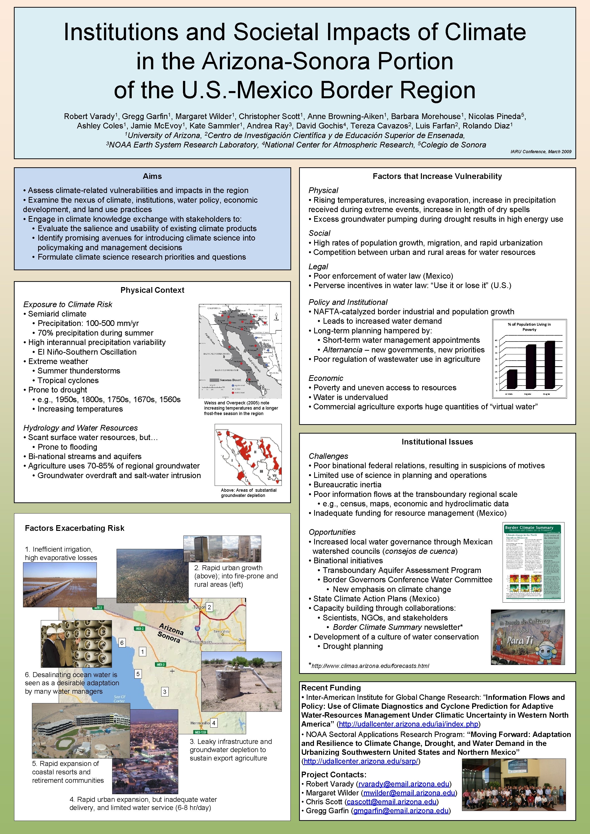 Institutions and Societal Impacts of Climate in the Arizona-Sonora Portion of the U. S.