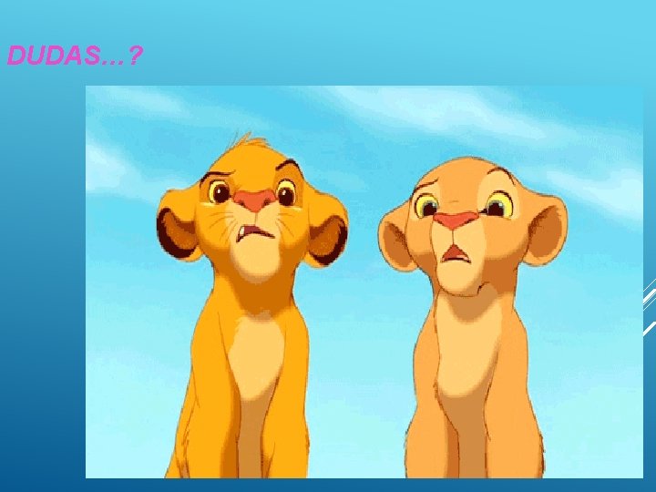 DUDAS…? 