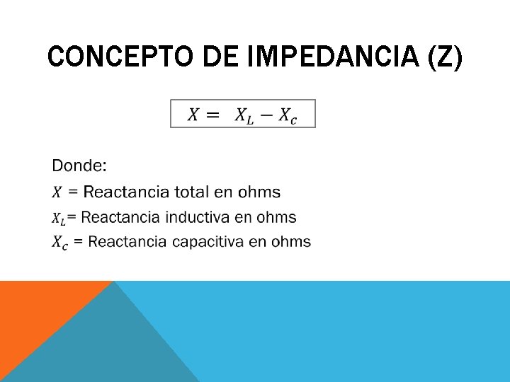 CONCEPTO DE IMPEDANCIA (Z) 