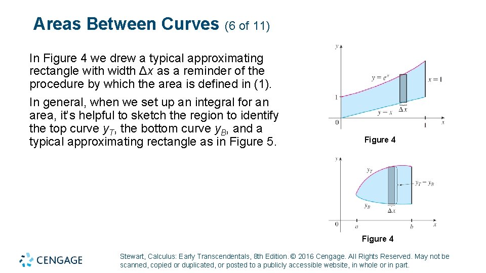 Areas Between Curves (6 of 11) In Figure 4 we drew a typical approximating
