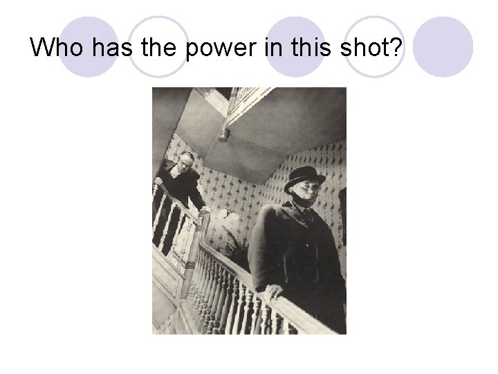 Who has the power in this shot? Who has the power in this shot?
