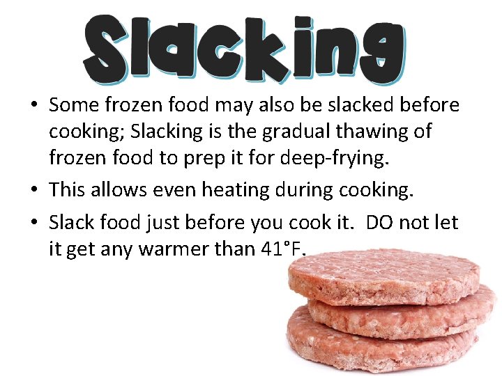 Cooking Slacking Chapter 8 Equipment Make sure workstations cutting boards