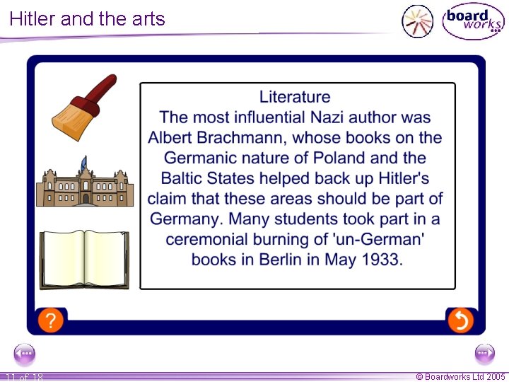 Hitler and the arts 11 of 18 © Boardworks Ltd 2005 