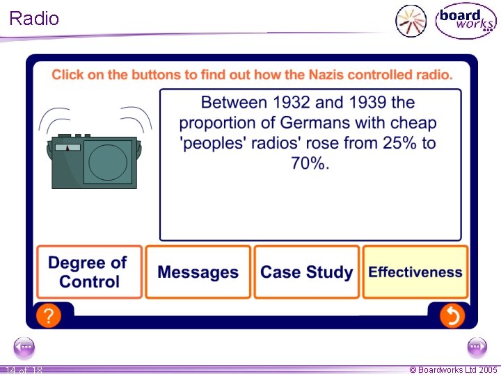 Radio 14 of 18 © Boardworks Ltd 2005 