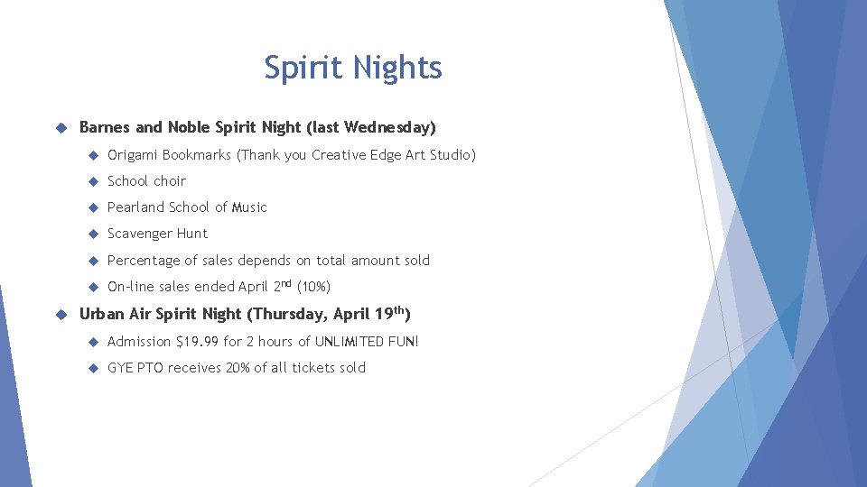 Spirit Nights Barnes and Noble Spirit Night (last Wednesday) Origami Bookmarks (Thank you Creative