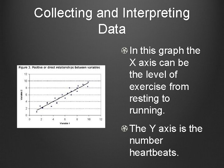 Collecting and Interpreting Data In this graph the X axis can be the level