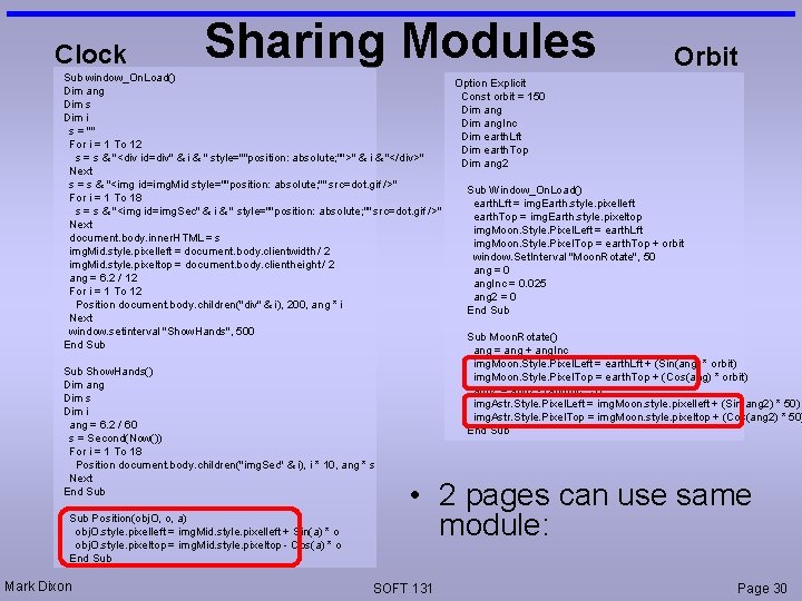 Clock Sharing Modules Sub window_On. Load() Dim ang Dim s Dim i s =