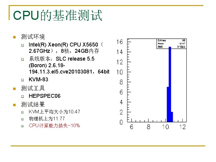 CPU的基准测试 n 测试环境 q q q n 测试 具 q n Intel(R) Xeon(R) CPU