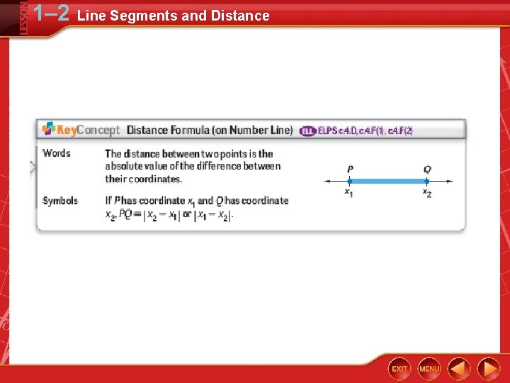 1– 2 Line Segments and Distance 