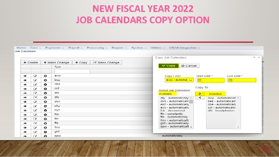 NEW FISCAL YEAR 2022 JOB CALENDARS COPY OPTION 78 