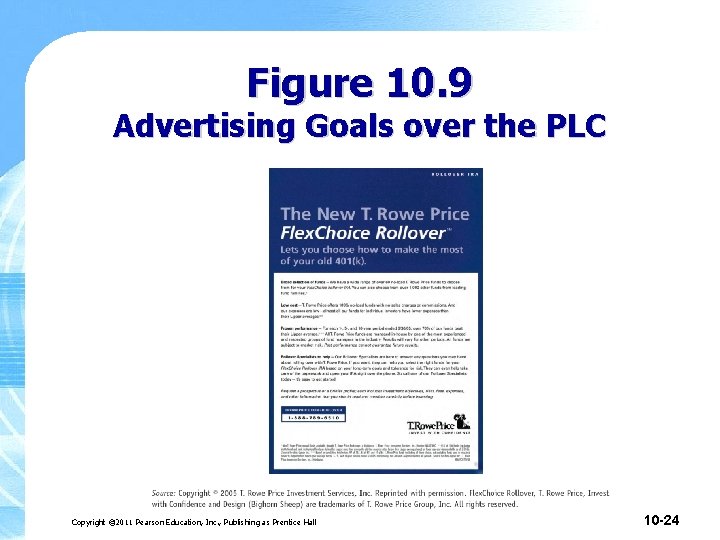 Figure 10. 9 Advertising Goals over the PLC Copyright © 2011 Pearson Education, Inc. Figure 10. 9 Advertising Goals over the PLC Copyright © 2011 Pearson Education, Inc.