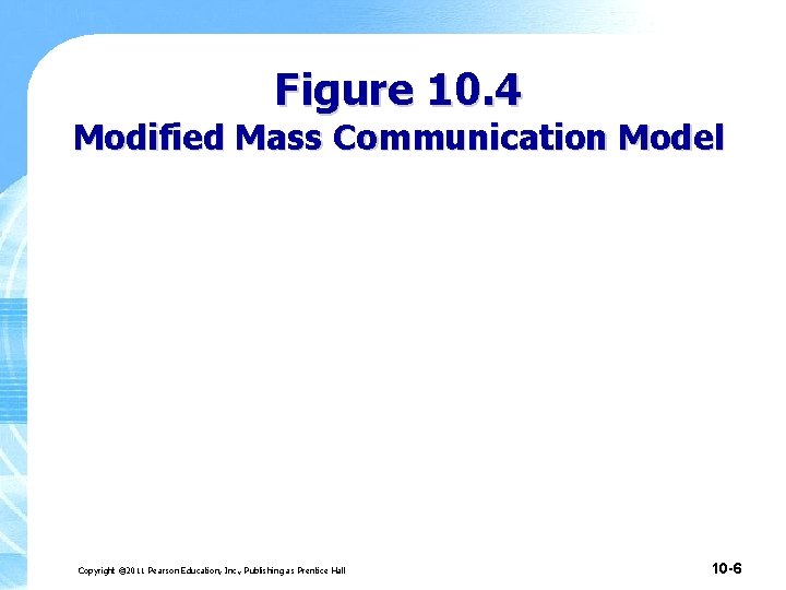 Figure 10. 4 Modified Mass Communication Model Copyright © 2011 Pearson Education, Inc. , Figure 10. 4 Modified Mass Communication Model Copyright © 2011 Pearson Education, Inc. ,