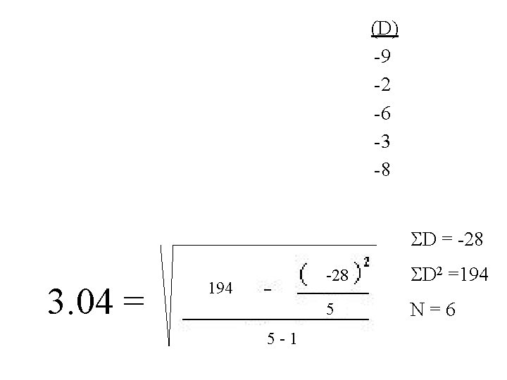 (D) -9 -2 -6 -3 -8 D = -28 3. 04 = 194 5 (D) -9 -2 -6 -3 -8 D = -28 3. 04 = 194 5