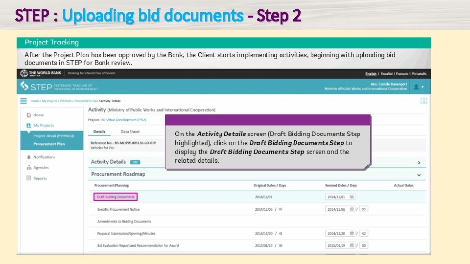 STEP : Uploading bid documents - Step 2 