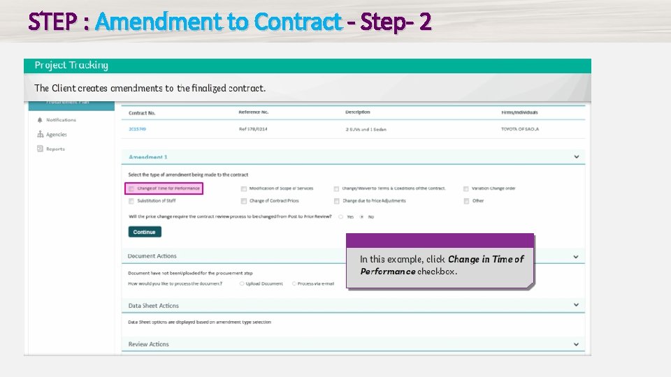 STEP : Amendment to Contract - Step- 2 