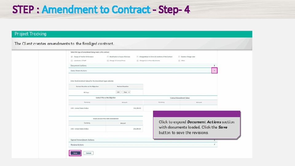 STEP : Amendment to Contract - Step- 4 