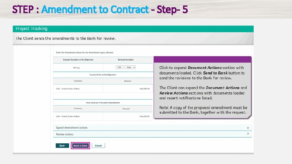 STEP : Amendment to Contract - Step- 5 
