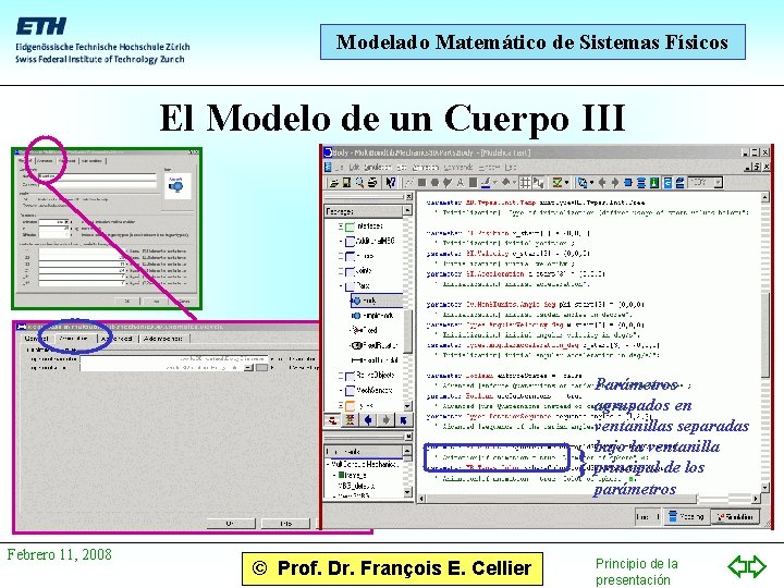 Modelado Matemático de Sistemas Físicos El Modelo de un Cuerpo III } Febrero 11,