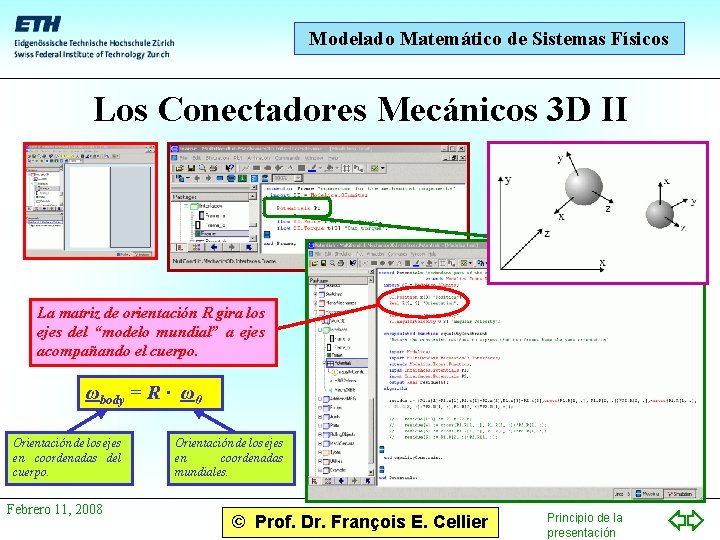 Modelado Matemático de Sistemas Físicos Los Conectadores Mecánicos 3 D II La matriz de