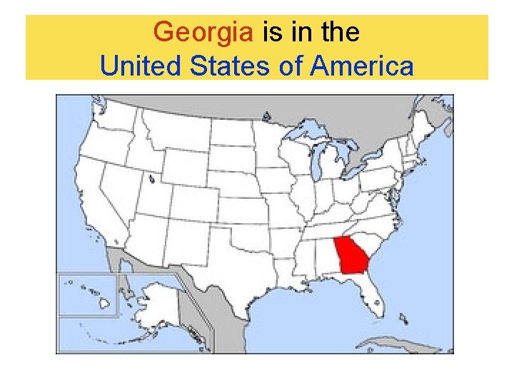 Georgia is in the United States of America 