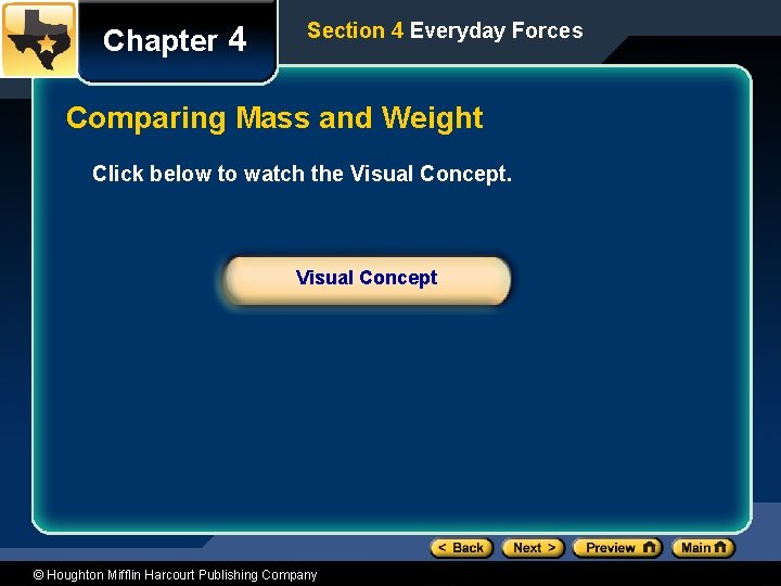Chapter 4 Section 4 Everyday Forces Comparing Mass and Weight Click below to watch