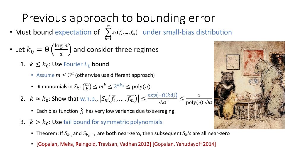 Previous approach to bounding error • 